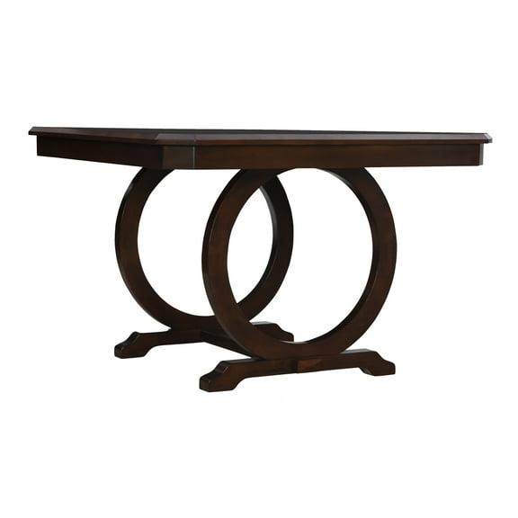 Linon Brigham Wood Square Sleek and Contemporary Gathering Table in Cherry