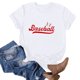 thumbnail image 2 of Blusas de Manga Corta para las Mujeres Divertido Impreso Cuello Redondo Tee, Vintage Humor Gráfico Blusas de Primavera para las Mujeres, 2 of 3