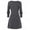 Gray, variant on LYXSSBYX Plus Size Dresses for Women on 5 x Plus Size Women O-Neck Long Sleeve Solid Botton Pachwork Asymmetric Tops Sweater