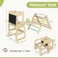 thumbnail image 2 of OLAKIDS Climbing Toys for Toddlers, 8 in 1 Foldable Wood Pikler Montessori Jungle Gym with Toddler Tower Angle Adjustable Ladder Ramp Slide, Indoor Kids Playground Climber Triangle Set (Colorful), 2 of 9