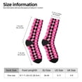 thumbnail image 2 of Rateoe pink and black argyle for Women Casual Calf Socks - Cute Crew Socks - Thin Soft Above Ankle Socks Size 5-11, 2 of 6