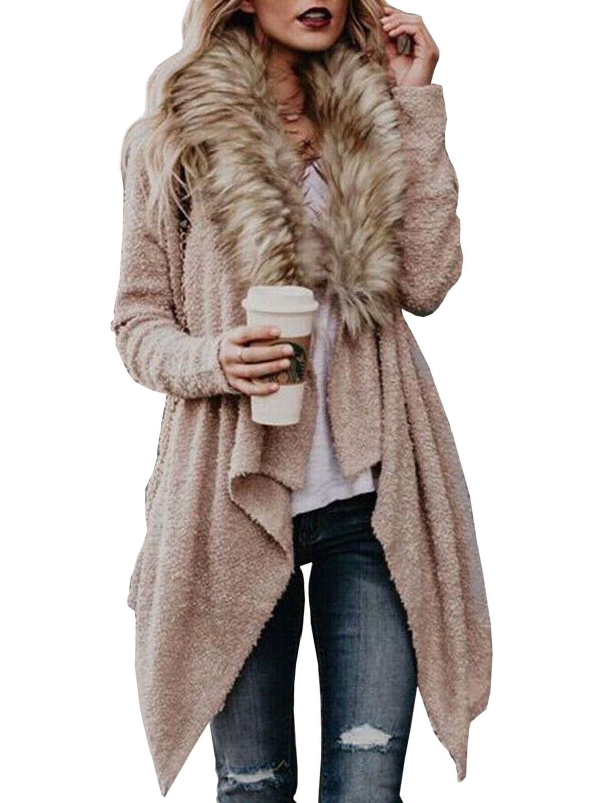 long fluffy winter coat