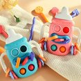 thumbnail image 2 of Silicone String Toys Baby Bottle Shape Sensory Toys Travel Toys Finger Grip Training Toys Baby, Birthday Gift Educational Toys, 2 of 4