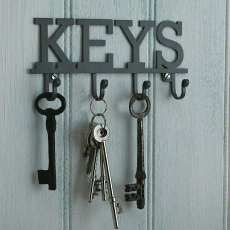 Cheap Vintage KEY HOLDER Storage Hooks Home Wall Mounted Grey