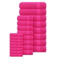 thumbnail image 3 of MyOwn Ultra Soft 24-Piece Towel Set - 100% Pure Ringspun Cotton, Contains 8 Oversized Bath Towels 27x54, 8 Hand Towels 16x28, 8 Wash Cloths 13x13 - Ideal for Everyday use, Hotel & Spa - Hot Pink, 3 of 8