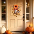 thumbnail image 5 of 20 Inch Fall Teardrop Swag with Maple Leaves Berries, Artificial Autumn Hanging Wreath for Front Door Staircase Indoor Outdoor Thanksgiving Decor (1PC, A), 5 of 9