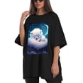 thumbnail image 4 of Plus Size Shirt for Women Black Tops for Women Short Sleeves Shirt for Women Cute Puppy T Shirt Crewneck Shirt for Women XL, 4 of 5