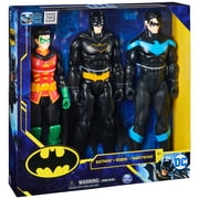 Batman 12-inch Action Figure 3-Pack with Robin, Batman, Nightwing, Kids Toys for Boys Aged 3 and Up