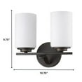 thumbnail image 3 of Poydras 2-Light Oil-Rubbed Bronze Vanity Light With Etched Glass Shades, 3 of 6