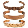 thumbnail image 2 of 3 Indian Handcrafted Copper Keystone Bracelet Meditation Mantra Jewelry Bangles, 2 of 6