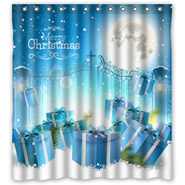 ABPHQTO Fondo de Navidad Cortina de ducha Cortina de ducha impermeable 160x180 cm