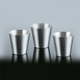 thumbnail image 5 of 6 Pcs 70ml 2oz Stainless Steel Shot Cups Shot Glass Drinking Vessel with 1 Black PU Leather Carrying Case Outdoor Camping Travel Coffee Tea Cup Silver Cup Black Case for Bar Home Restaurant Aosijia, 5 of 10