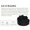 thumbnail image 6 of 55'' Oversized Upholstered Sofa Bed, Round Chaise Lounge Chair Indoor, Fluffy Plush Chaise Lounge with 3 Pillows, Modern Velvet Cloud Couch with Deep Seat, for Living Room Apartment, Black, 6 of 8