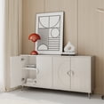 thumbnail image 7 of 4 Door Lacquered Cabinet - Champagne Silver, Practical, For Hallway Wooden In Color Stable, Adjustable Shelves,, 7 of 7