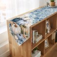thumbnail image 4 of Coastal Pumpkins Fall Table Runner Linen Burlap Table Runner 72 Inches Long Blue Starfish Beach Thanksgiving Dresser Scarves for Kitchen Island Coffee Dining Room Party Holiday Decoration 13"x72", 4 of 8