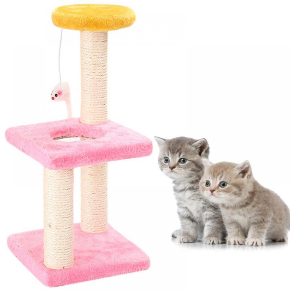 40cm Cat Kitten Scratching Pole Post Pet Toy Sisal Tree Scratcher Play Activity 
