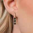 thumbnail image 3 of Gem Stone King 18K Rose Gold Plated Silver Green Mystic Topaz Drop Dangle Earrings for Women | 1.65 Cttw | Gemstone November Birthstone | Round 5MM, 3 of 6