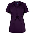 thumbnail image 1 of Adar Indulgenc Jr. Fit Scoop Neck Pleated Top - 4200 - Purple - M, 1 of 5