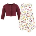 thumbnail image 3 of Hudson Baby Infant and Toddler Girls Cotton Dress and Cardigan Set, Autumn Floral, 9-12 Months, 3 of 5