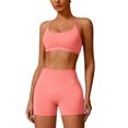 thumbnail image 3 of IDOPIP Womens Seamless Workout Sets Backless Sports Bra Top Scrunch Butt High Waist Gym Shorts 2 Piece Yoga Outfits, 3 of 6