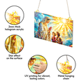 thumbnail image 3 of 89Bloom Our Lady of Fatima Apparition Stained Glass Hologram Ornament, Stained Glass Suncatcher Ornaments Home Decor, Holographic Ornaments, 3 of 7