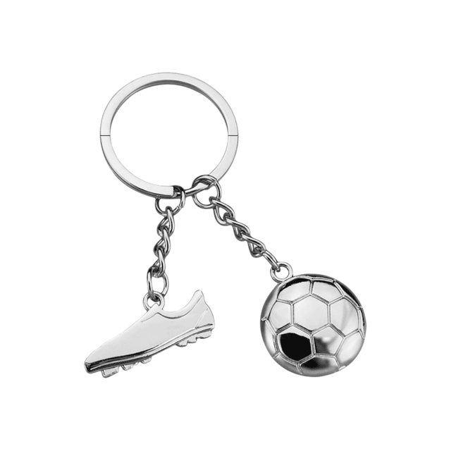 Keychain Metal Football Key Ring for Sports Enthusiasts Fans Collectors