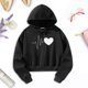 thumbnail image 1 of Sudadera con capucha, sudadera con capucha, otoño, sudadera con capucha, manga larga, sudadera con capucha para mujer, para acampar, trabajo en la cal Negro, 1 of 8