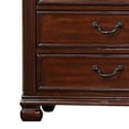 thumbnail image 4 of Benjara Miri 51 Inch 6 Drawer Tall Dresser Chest, Brass Carved, Cherry Oak Brown, 4 of 5