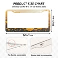 thumbnail image 7 of Aluminum License Plate Frame 2 Pack Car Exterior Accessory Car Tag Holder for Front Rear Plates Cars Decor Yellow Flower Field, 7 of 7