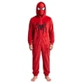 thumbnail image 2 of Halloween Spider Cosplay Flannel Onesie,Soft Fleece Hooded Pajamas Jumpsuit for Theme Party, 2 of 7