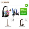 thumbnail image 5 of Magnetic Yarn Holder with Tool Organizer – Ebonyz Wood Yarn Stand for Knitting Projects by Artowell, 5 of 8
