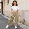 thumbnail image 6 of Toddler Pants Kids Summer Beach Solid Casual Long Trousers Soft Breathable Khaki 3-4 Years, 6 of 8