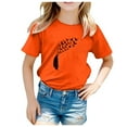 thumbnail image 3 of Girls T shirts Short Sleeve Crewneck Unity Day Print Graphic Tees Casual Holiday T-Shirts for Girls Size 4-5Y, 3 of 5