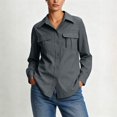 thumbnail image 2 of THDHVS Button Down Shirts for Women,Womens Shirts,Women's UPF 50 Long Sleeve Sun Protection Shirts Outdoor Fast Dry Fishing Hiking Travel Shirts Dark Gray L, 2 of 8