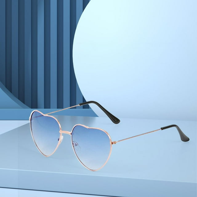 Gafas de protección 400 Colcomx Corazón estilo retro para niñas A b azul