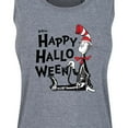 thumbnail image 3 of Dr. Seuss - Happy Halloween Skeleton Cat - Women's Racerback Tank Top, 3 of 6
