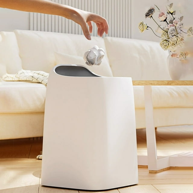 Hogar y cocina, organizadores y almacenamiento de baño, bote de basura de doble capa de alto valor, para el hogar, baño, sala de estar, bote de basura de gran capacidad con pedal, nuevo bote de basura