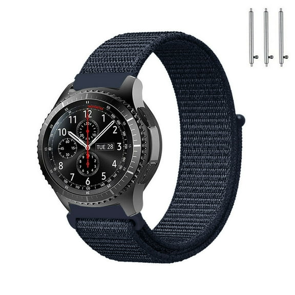 SOATUTO For Samsung Galaxy Watch 4 5 40 44 mm / Watch 5 Pro 45mm / Watch 4 Classic 42 46 mm / Watch 3 41mm 20MM Watchbands Breathable Woven soft nylon ring sports belt Replacement Strap - Blue