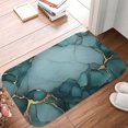 thumbnail image 5 of 1pc Marble with Gold Veins Absorbent Non-Slip Bathroom Thickened Flannel Rug Decor,Soft,Quick Drying,Suitable For Indoor/outdoor Use,Bathrooms,Bedrooms,Kitchens,Terrace,Laundry Rooms,16"x24", 5 of 9