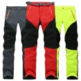 thumbnail image 5 of Pantalones de pareja a juego de colores, pantalones de polar para hombre, impermeables, para otoño e invierno, para exteriores, cálidos, gruesos, de carcasa suave, para montañismo, para mujer, talla, 5 of 5