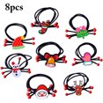 thumbnail image 1 of 8 Pcs Attache-Cheveux de Noël Mignon Corde Élastique pour Queue de Cheval pour Filles, 1 of 10