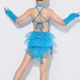 thumbnail image 5 of XXWXYD Girls Sequin Tassel Dress Latin Dance Skirt Sparkling Ballet Tan𝑔o Dancewear 5-14 Years Competition Performance Stage Costum𝖾 Glittery, 5 of 8
