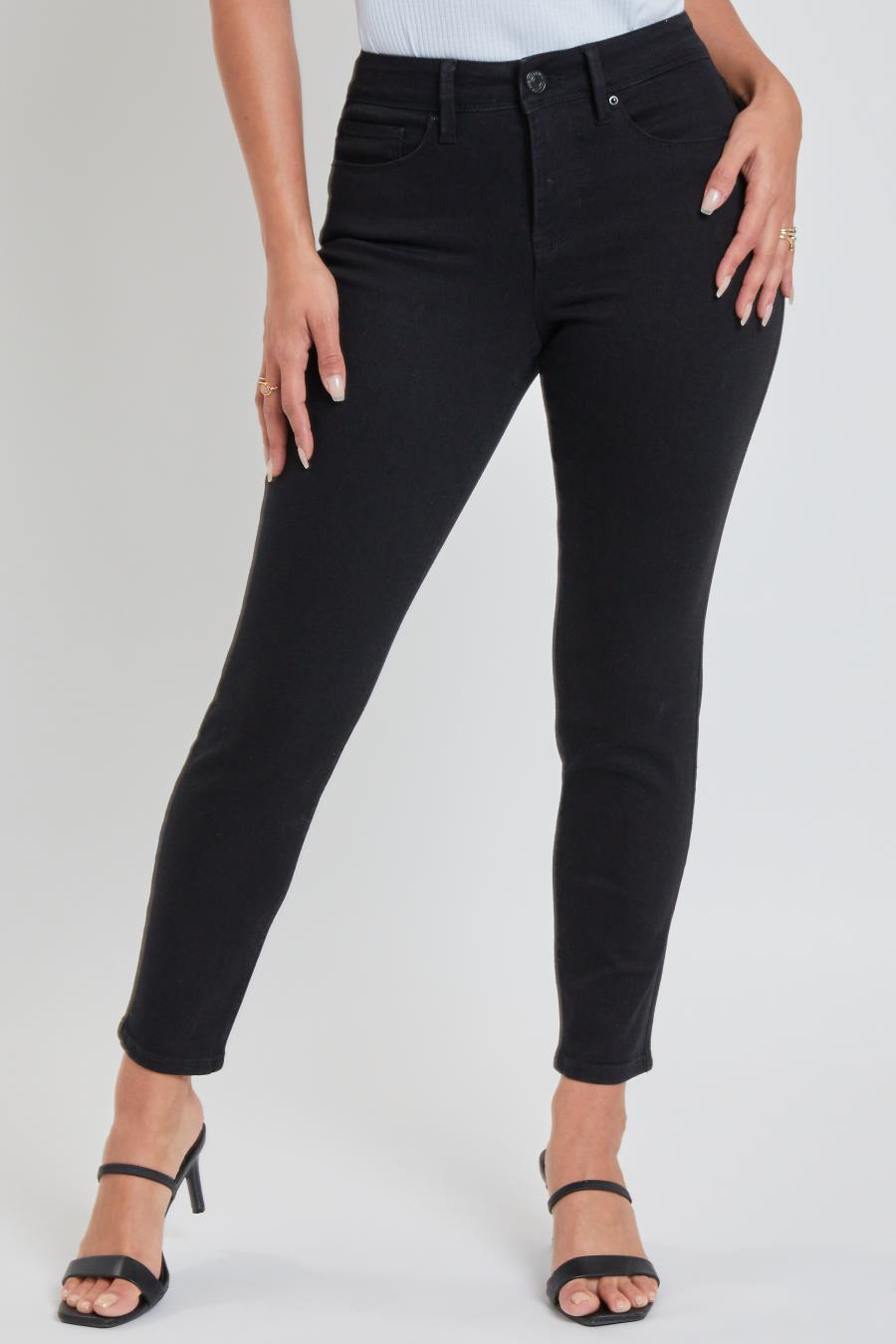 Royalty For Me Women's Petite Tummy Control High Rise Classic Skinny Jean