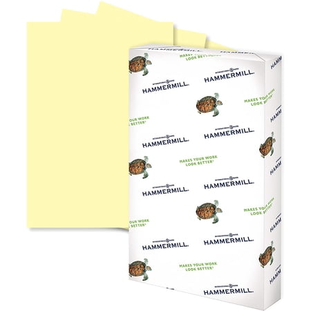 Hammermill Canary Yellow Colored Paper - 20lb, 3-Hole Punch, 1 Ream (500 Sheets)
