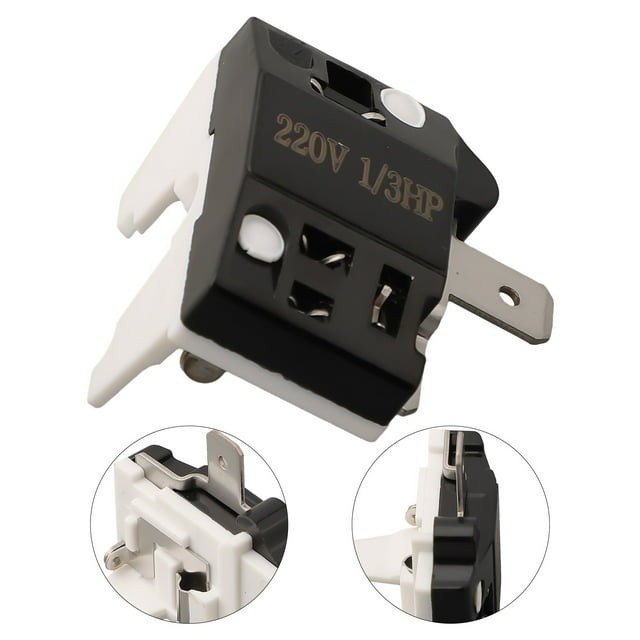Interrupteur de Surcharge pour Réfrigérateur 110/220V Pièces de Rechange de Congélateur Relais 1/2-1/6 pour pour HP