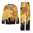 thumbnail image 3 of PoBuds Women's Long Sleeve Flannel Pajama Set Sleepwear Halloween Pumpkin Spooky S, 3 of 5