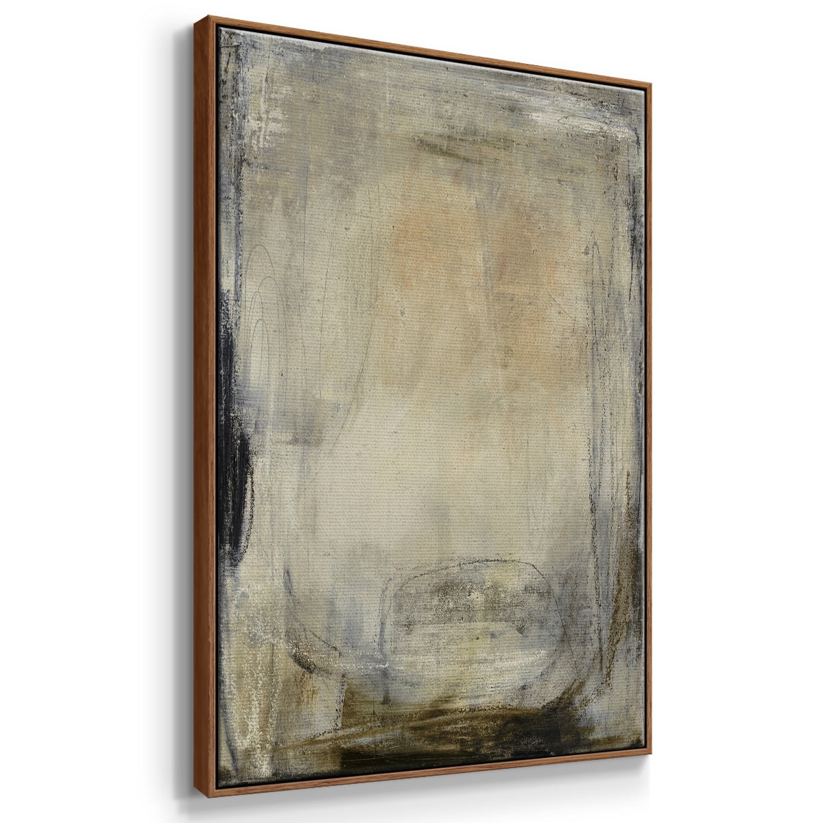 This is the Picture Framed Premium Gallery Wrapped Canvas - Ready to Hang - 25 x 37 - Walnut Floating Frame