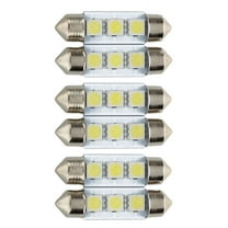 6X C5W 3 LED SMD 5050 36mm Xenon White Bulb Plate Festoons Dome Ceiling Lamp Car Light