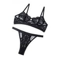 thumbnail image 3 of CNKOO 2Pcs Lace Hot Underwear Set Bra Underpant Gift for Women, 3 of 9