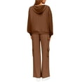 thumbnail image 4 of 2 Piece Sets for Women Lounge Hoodie Sweatsuit Sets Long Sleeve Sweatshirt Cargo Pants Matching Set Travel Outfits Complexion M, 4 of 5